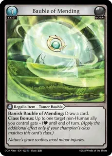 Bauble of Mending / Grand Archive / Dawn of Ashes Alter Edition