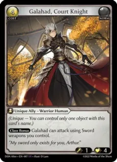 Galahad, Court Knight / Grand Archive / Dawn of Ashes Alter Edition