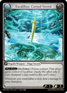 Excalibur, Cursed Sword / Grand Archive / Dawn of Ashes Alter Edition