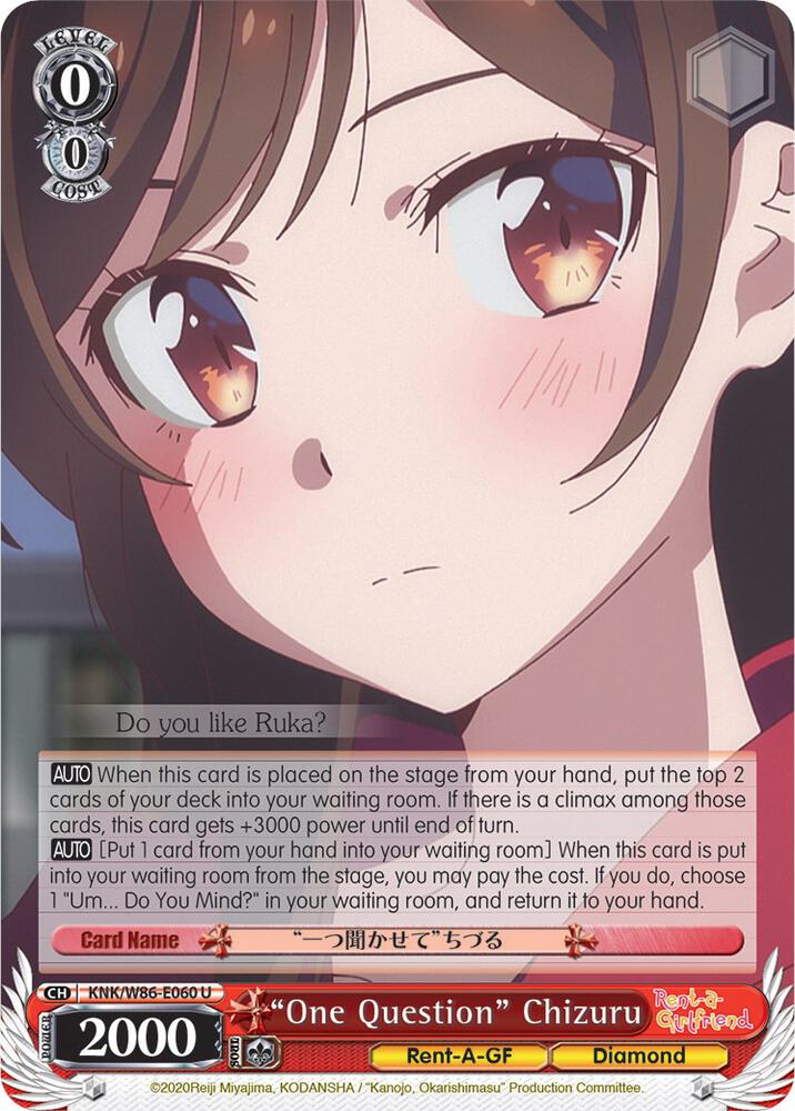 "One Question" Chizuru / Rent-A-Girlfriend / Weiss Schwarz
