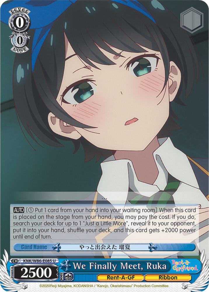 We Finally Meet, Ruka / Rent-A-Girlfriend / Weiss Schwarz