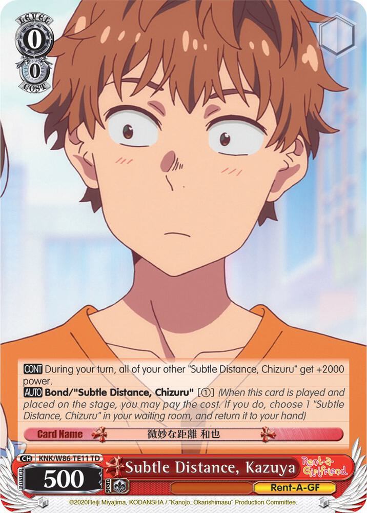 Subtle Distance, Kazuya / Rent-A-Girlfriend / Weiss Schwarz