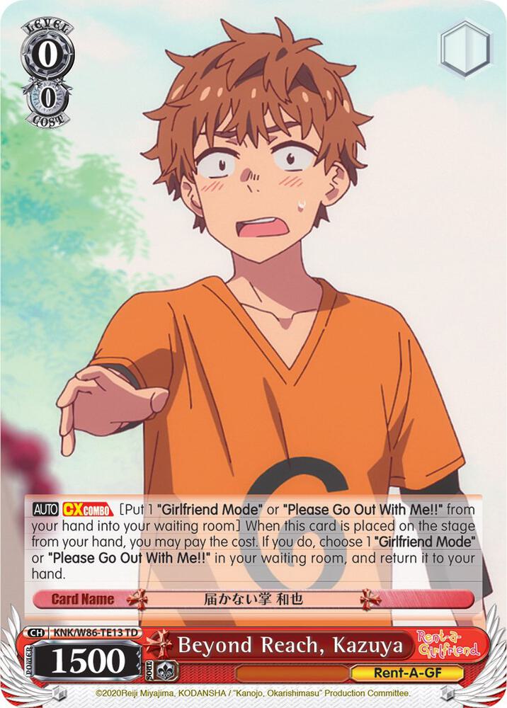 Beyond Reach, Kazuya / Rent-A-Girlfriend / Weiss Schwarz