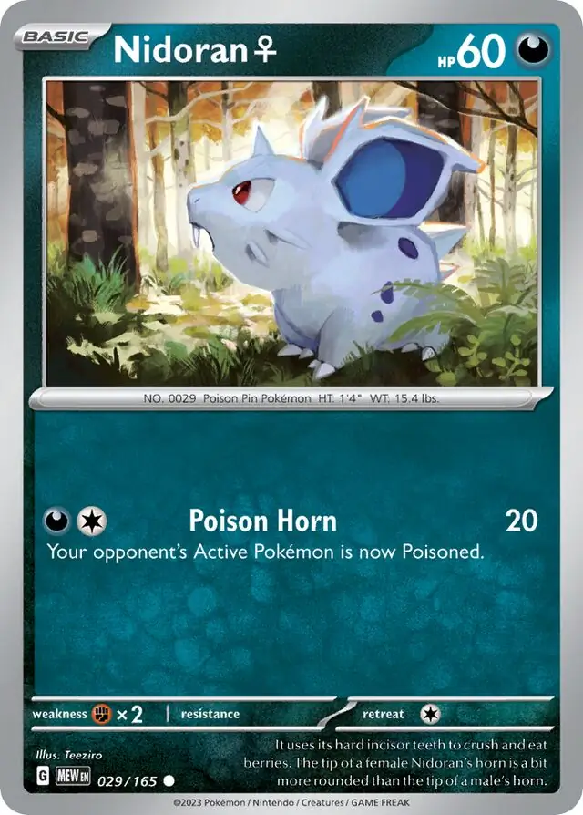 Nidoran F / Pokemon Card 151 / Scarlet & Violet / Pokemon