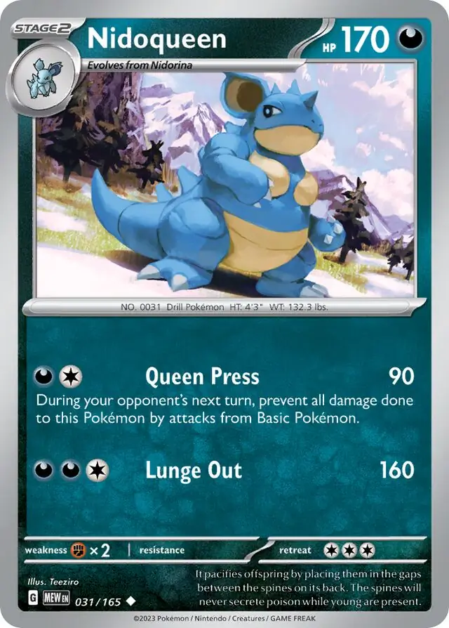 Nidoqueen / Pokemon Card 151 / Scarlet & Violet / Pokemon
