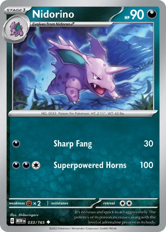 Nidorino / Pokemon Card 151 / Scarlet & Violet / Pokemon