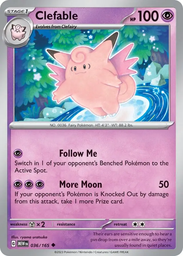 Clefable / Pokemon Card 151 / Scarlet & Violet / Pokemon