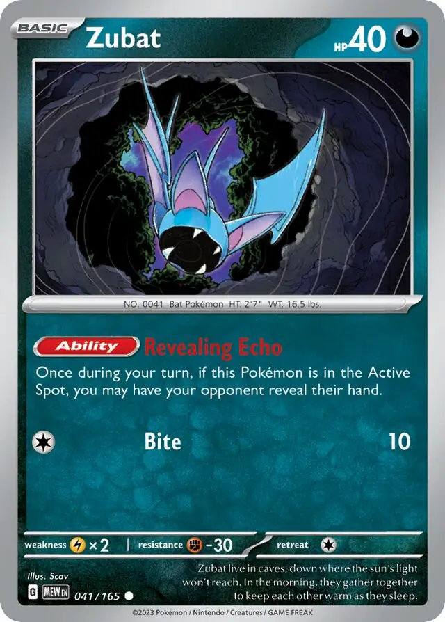 Zubat / Pokemon Card 151 / Scarlet & Violet / Pokemon