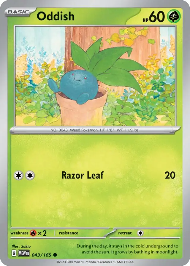 Oddish / Pokemon Card 151 / Scarlet & Violet / Pokemon
