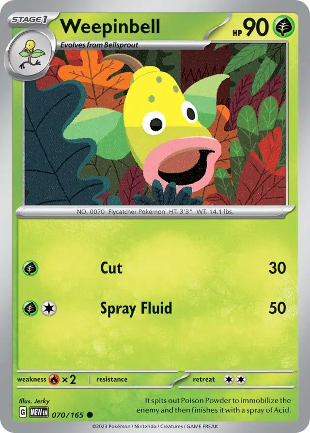 Weepinbell / Pokemon Card 151 / Scarlet & Violet / Pokemon