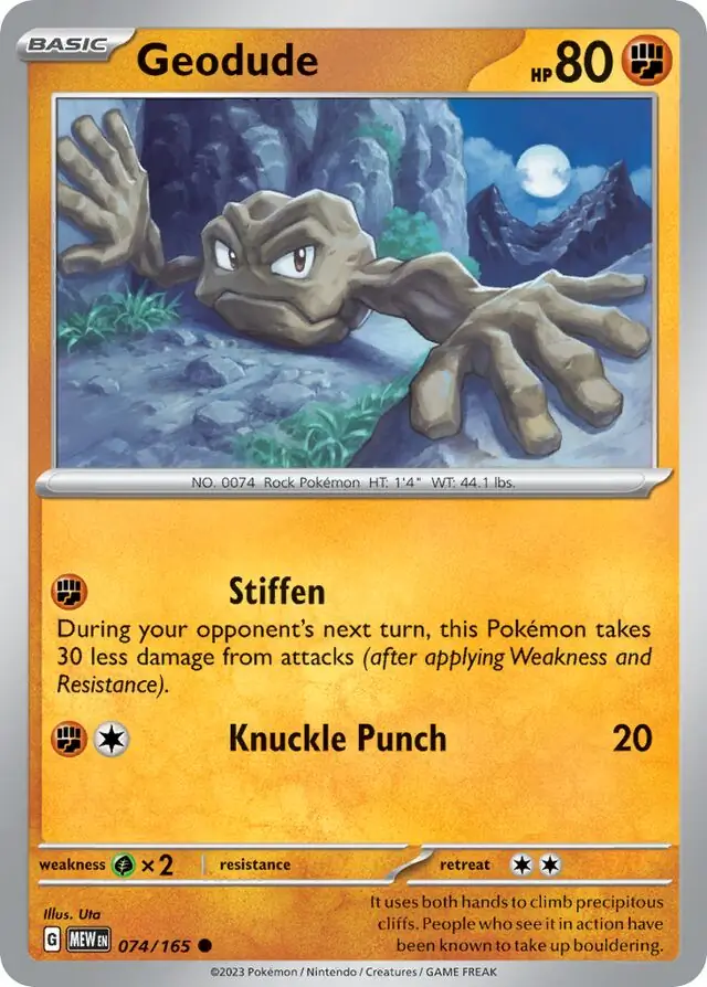Geodude / Pokemon Card 151 / Scarlet & Violet / Pokemon