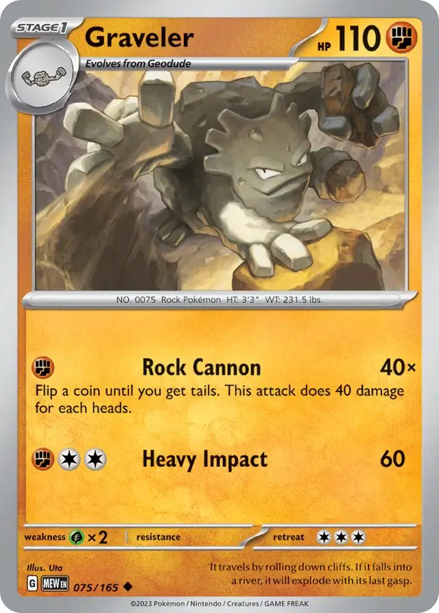 Graveler / Pokemon Card 151 / Scarlet & Violet / Pokemon