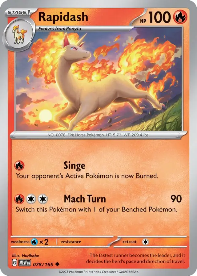 Rapidash / Pokemon Card 151 / Scarlet & Violet / Pokemon