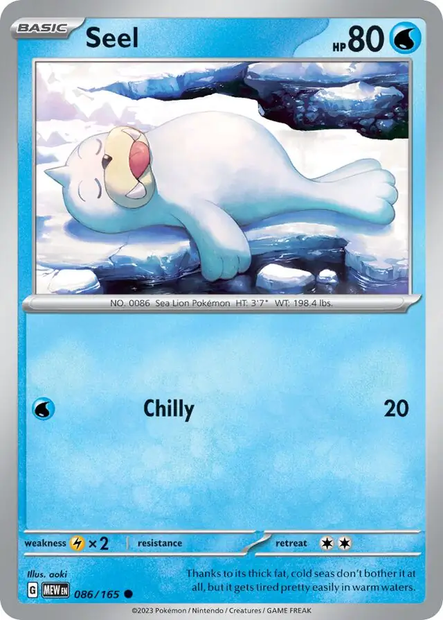 Seel / Pokemon Card 151 / Scarlet & Violet / Pokemon