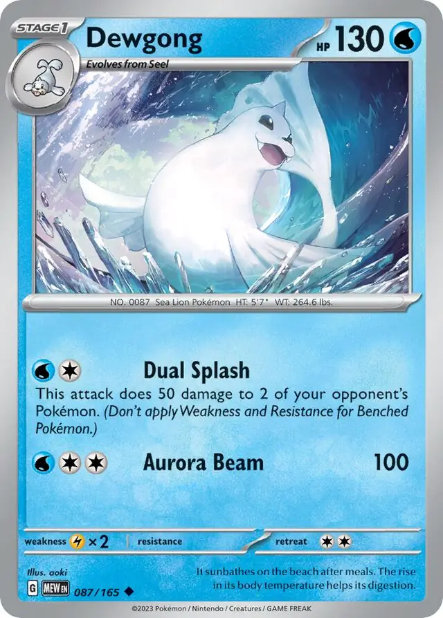 Dewgong / Pokemon Card 151 / Scarlet & Violet / Pokemon