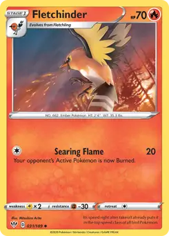 Fletchinder / Darkness Ablaze / Sword & Shield / Pokemon