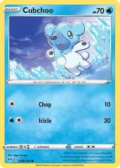 Cubchoo / Darkness Ablaze / Sword & Shield / Pokemon