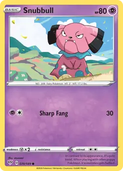 Snubbull / Darkness Ablaze / Sword & Shield / Pokemon