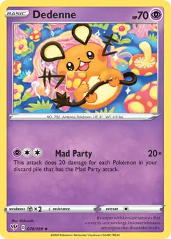 Dedenne / Darkness Ablaze / Sword & Shield / Pokemon