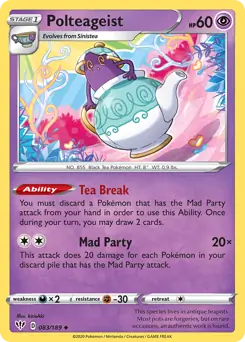 Polteageist / Darkness Ablaze / Sword & Shield / Pokemon