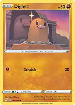 Diglett / Darkness Ablaze / Sword & Shield / Pokemon