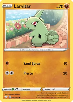 Larvitar / Darkness Ablaze / Sword & Shield / Pokemon