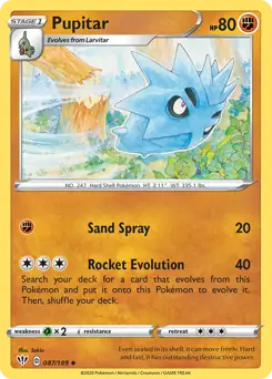 Pupitar / Darkness Ablaze / Sword & Shield / Pokemon