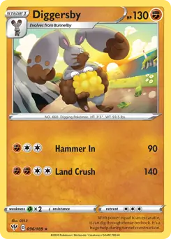 Diggersby / Darkness Ablaze / Sword & Shield / Pokemon