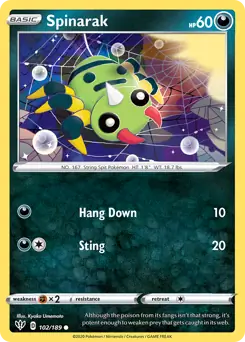 Spinarak / Darkness Ablaze / Sword & Shield / Pokemon