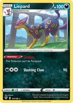 Liepard / Darkness Ablaze / Sword & Shield / Pokemon