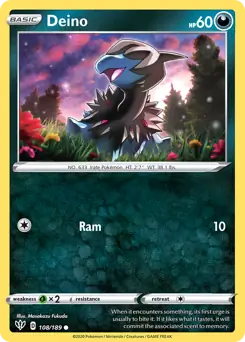Deino / Darkness Ablaze / Sword & Shield / Pokemon