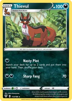 Thievul / Darkness Ablaze / Sword & Shield / Pokemon