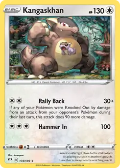 Kangaskhan / Darkness Ablaze / Sword & Shield / Pokemon