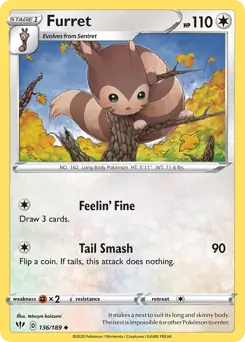 Furret / Darkness Ablaze / Sword & Shield / Pokemon