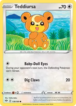 Teddiursa / Darkness Ablaze / Sword & Shield / Pokemon