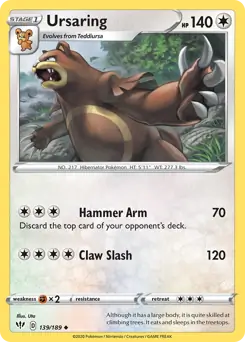 Ursaring / Darkness Ablaze / Sword & Shield / Pokemon