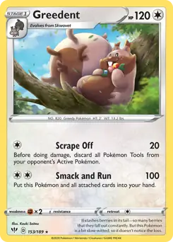 Greedent / Darkness Ablaze / Sword & Shield / Pokemon
