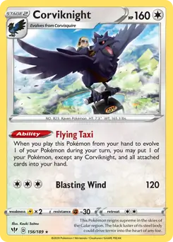 Corviknight / Darkness Ablaze / Sword & Shield / Pokemon