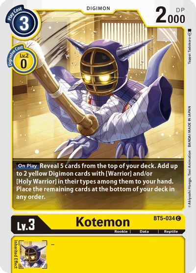Kotemon (C) / DIGIMON - Battle of Omni