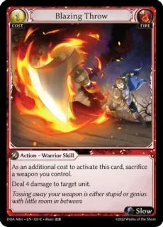Blazing Throw / Grand Archive / Dawn of Ashes Alter Edition