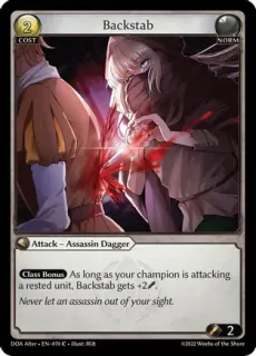 Backstab / Grand Archive / Dawn of Ashes Alter Edition