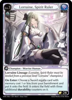 Lorraine, Spirit Ruler / Grand Archive / Dawn of Ashes Alter Edition