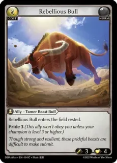 Rebellious Bull / Grand Archive / Dawn of Ashes Alter Edition
