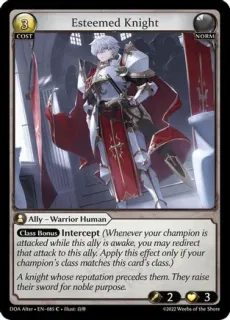Esteemed Knight / Grand Archive / Dawn of Ashes Alter Edition