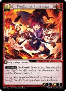 Prodigious Burstmage / Grand Archive / Dawn of Ashes Alter Edition