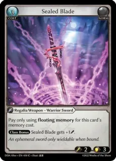 Sealed Blade / Grand Archive / Dawn of Ashes Alter Edition