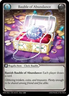 Bauble of Abundance / Grand Archive / Dawn of Ashes Alter Edition