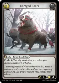 Enraged Boars / Grand Archive / Dawn of Ashes Alter Edition