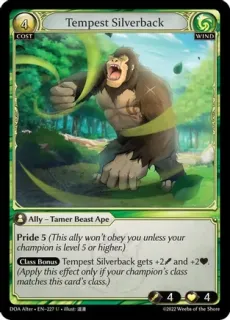Tempest Silverback / Grand Archive / Dawn of Ashes Alter Edition