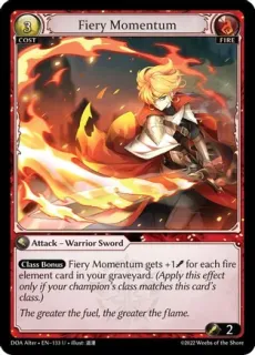 Fiery Momentum / Grand Archive / Dawn of Ashes Alter Edition